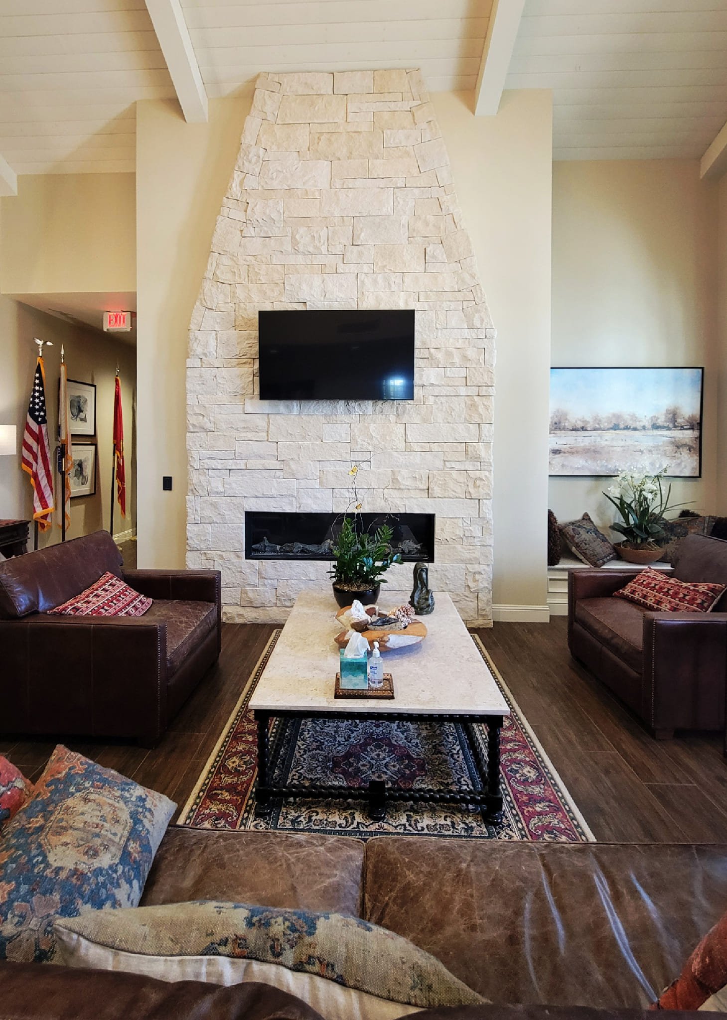 Whitehurst Funeral interior fireplace
